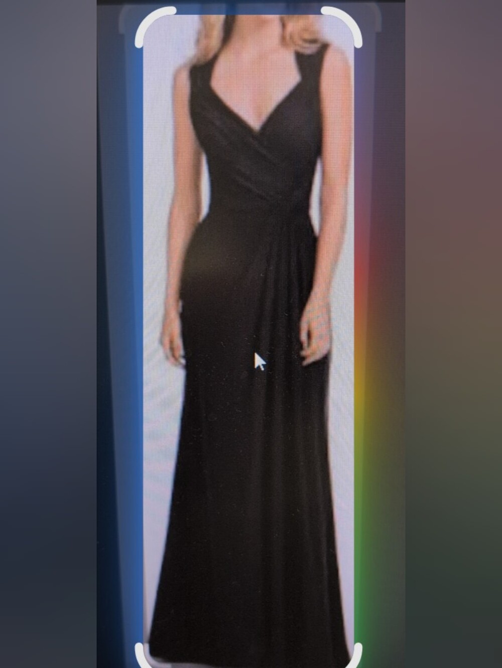 Hayley Paige Occasions Black Ruched Open Back Formal Gown Size 10